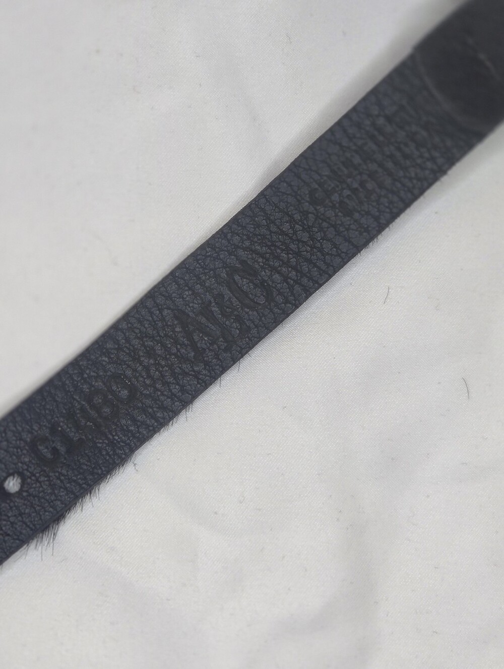 AL&C Black Calf Hair Leather Buckle Bracelet - Picture 4 of 7